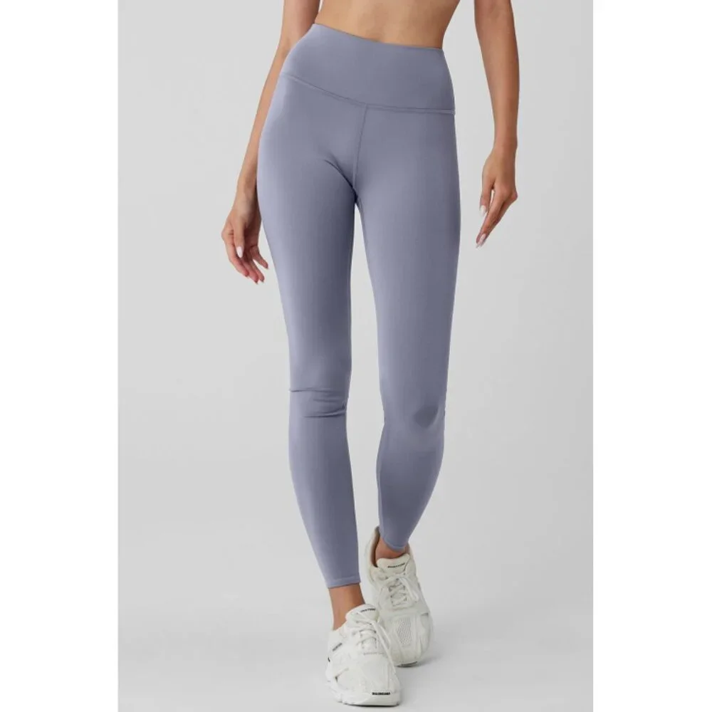 Alo High-Waist Airlift Leggings Fog Hi-Rise Waisted Tights Full-Length Skinny S